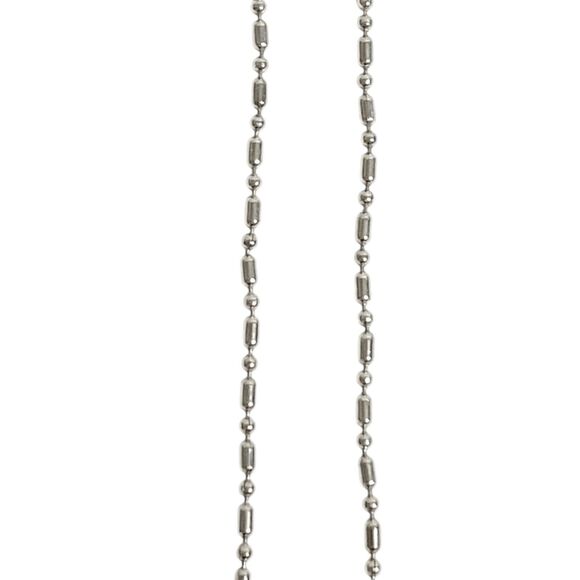 Gray Faceted Crystal Teardrop Pendant Necklace Silver Tone Dainty Chain 19” - Picture 8 of 9